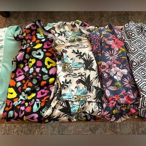 Lot of Dot Dot Smile Kids Dresses - 5- Multicolor Patterns